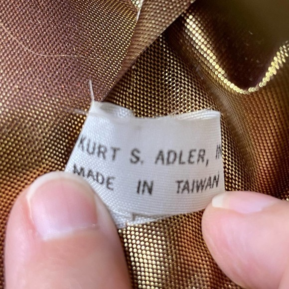 VTG Kurt Adler Angel Tree Topper Large Ornament 1990 Victorian Lace Red Ivory - Picture 13 of 14